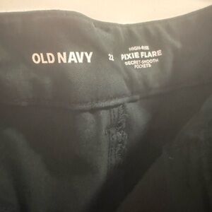 Old Navy Black High-Rise Pixie Flare Pants